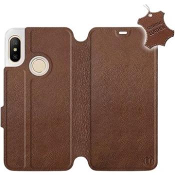 Flip pouzdro na mobil Xiaomi Mi A2 Lite - Hnědé - kožené -  Brown Leather (5903226498581)