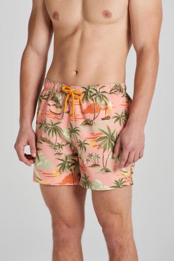 PLAVKY GANT HAWAII PRINT SWIM SHORTS PEACHY PINK