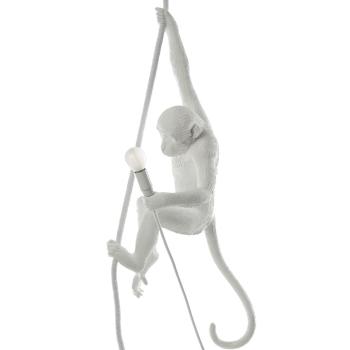 Stropní světlo MONKEY WITH ROPE Seletti 76,5 cm bílé