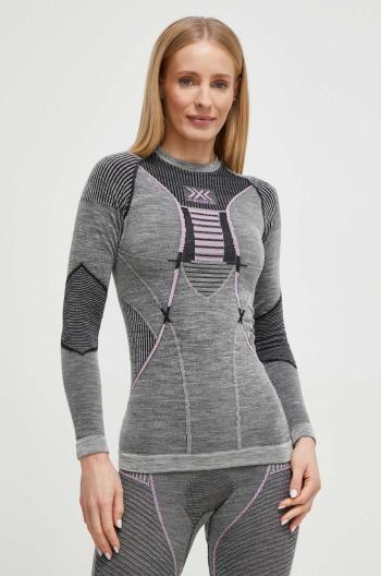 Funkční triko s dlouhým rukávem X-Bionic Merino 4.0 šedá barva