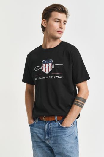 TRIČKO GANT REG ARCHIVE SHIELD SS T-SHIRT BLACK