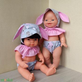 Nyuszifül öltözék 34-38 cm-s babáknak