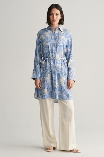 ŠATY GANT REL MAGNOLIA PRINT SHIRT DRESS DOVE BLUE