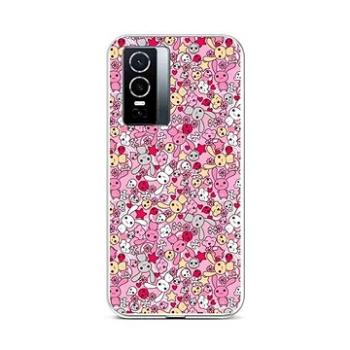 TopQ Kryt Vivo Y76 5G silikon Pink Bunnies 72413 (Sun-72413)