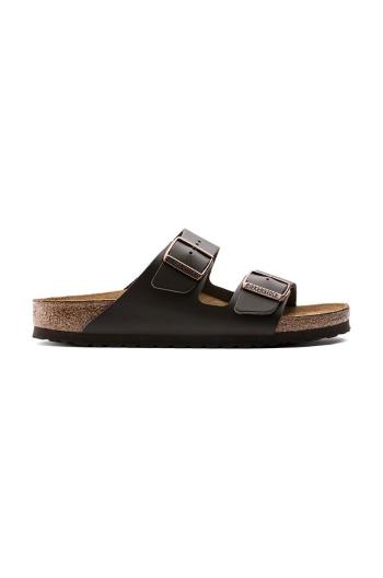 Kožené pantofle Birkenstock Arizona pánské, hnědá barva, 51101