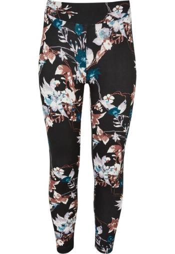 Urban Classics Girls Soft AOP Leggings blacksoftflower - 122/128