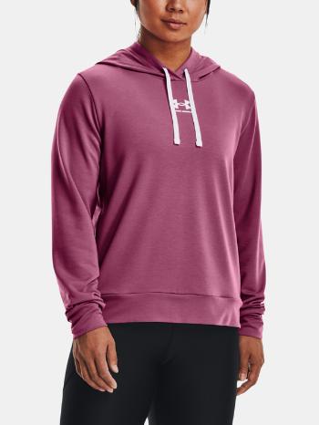 Under Armour Rival Terry Hoodie Mikina Růžová