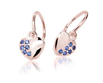 Cutie Jewellery Dětské náušnice z růžového zlata C2160-10-X-4 modrá