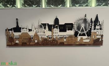 Budapest 3D-s fa falikép