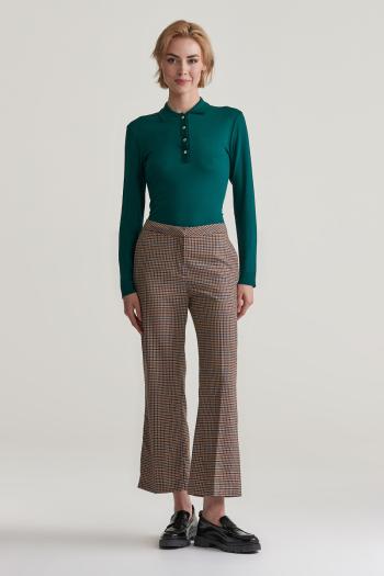 KALHOTY GANT CROPPED SLACKS DARK KHAKI