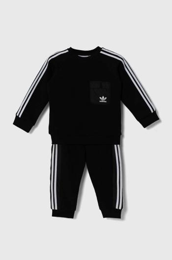 Dětská tepláková souprava adidas Originals CREW SET černá barva, IX7517