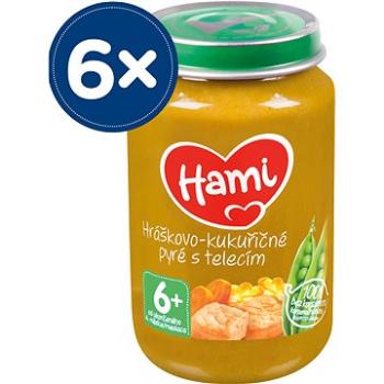 Hami Hráškovo-kukuřičné pyré s telecím 6× 200 g (5900852034329)