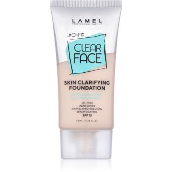 LAMEL OhMy Clear Face vysoce krycí make-up pro problematickou a mastnou pokožku odstín 402 40 ml