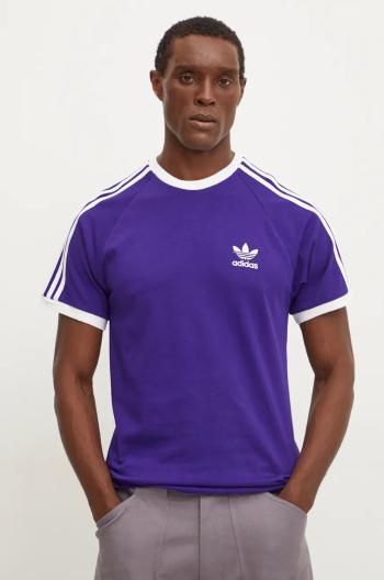 Bavlněné tričko adidas Originals fialová barva, s aplikací, IZ2369