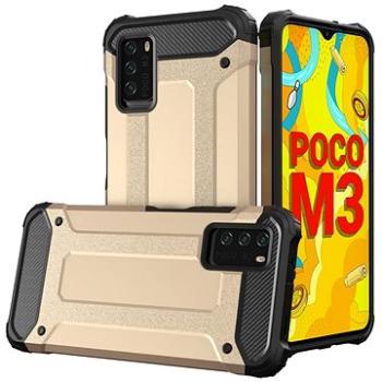 Hybrid Armor plastový kryt na Xiaomi Redmi Note 10 5G / Poco M3 Pro, zlatý (HUR944282)