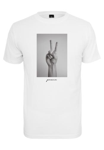 Mr. Tee Peace Sign Tee white - L