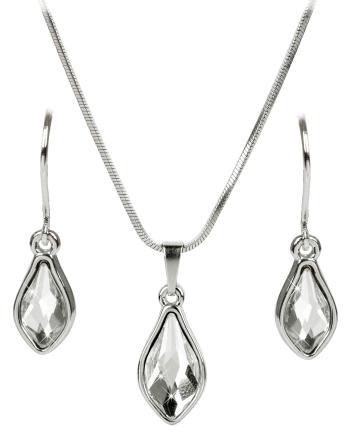 Levien Nadčasová sada náušnic a náhrdelníku Flame Crystal