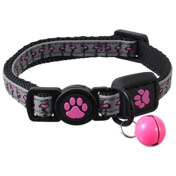 Obojek Active Cat Reflective XS růžový 1x19-31cm