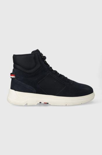 Sneakers boty Tommy Hilfiger CORE MIX SUEDE HYBRID tmavomodrá barva, FM0FM04596