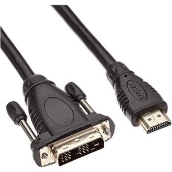 PremiumCord DVI - HDMI propojovací, stíněný, 2m (kphdmd2)