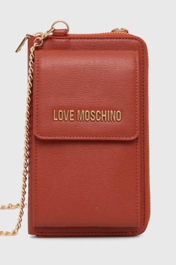 Peněženka Love Moschino oranžová barva, JC5701PP1LLD0000