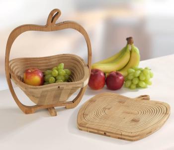 WENKO Skládací košík na ovoce, bambus