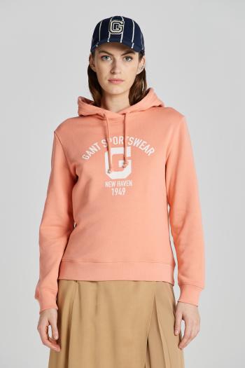 MIKINA GANT REG LOGO HOODIE PEACHY PINK