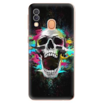 Odolné silikonové pouzdro iSaprio - Skull in Colors - Samsung Galaxy A40