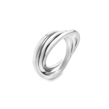 Hot Diamonds Trojitý stříbrný prsten s pravým diamantem Trio DR296 55 mm