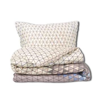 Lenjerie de pat Matex Satin Triangles , 140 x 200cm, 70 x 90 cm