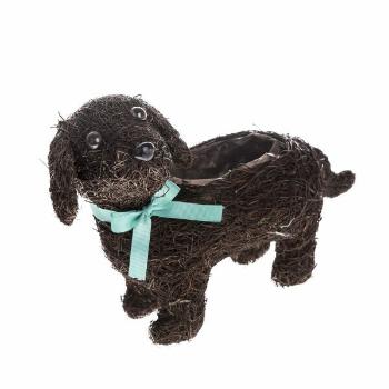 Suport pentru oale din răchită cu PVC - Câine