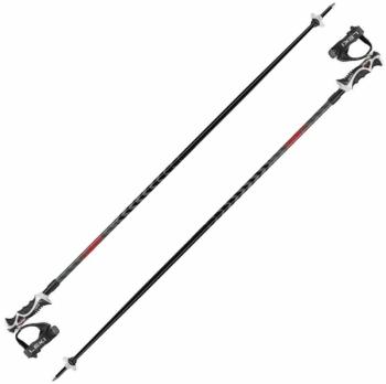 Leki Hot Shot S Eloxal Black/Anodized Grey/Bright Red 115 cm Lyžařské hole