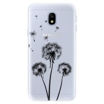 Silikonové pouzdro iSaprio - Three Dandelions - black - Samsung Galaxy J3 2017