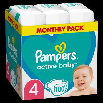 Pampers Active Baby vel. 4 Monthly Pack 9-14 kg dětské pleny 180 ks