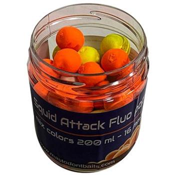 Mastodont Baits Fluo pop-up Squid Attack 16mm 200ml Mix barev (8594187922399)