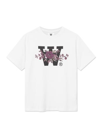 WOOD WOOD Póló 'Asa'  sötétkék / fehér