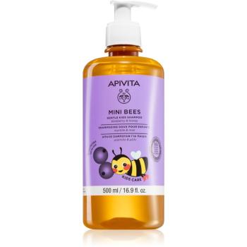 Apivita Mini Bees Gentle Kids Shampoo Blueberry & Honey šampon pro jemné vlasy pro děti 500 ml