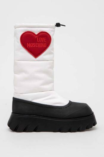 Sněhule Love Moschino bílá barva