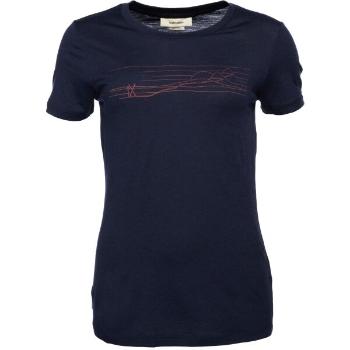 Icebreaker TECH LITE II SS TEE SKI STRIPES MIDNIGHT W Dámské univerzální triko, tmavě modrá, velikost