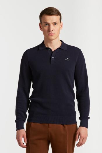 SVETR GANT COTTON PIQUE POLO EVENING BLUE