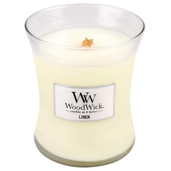 WoodWick Lumânare parfumată vază Linen 275 g