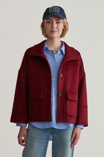 BUNDA GANT CROPPED WOOL JACKET PLUMPED RED