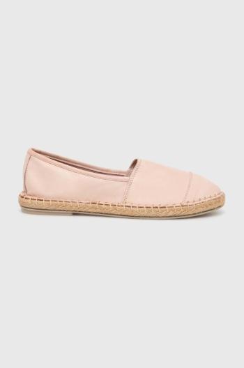 Kožené espadrilky Answear Lab béžová barva