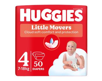 Huggies Little Movers 4 7-18 kg jednorázové plenky 50 ks