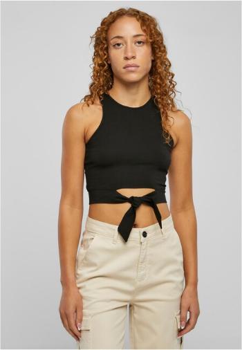 Urban Classics Ladies Cropped Knot Top black - XL