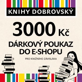 E-shopová dárková poukázka pro knižního závisláka 3000 Kč