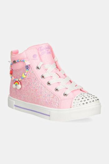 Dětské tenisky Skechers TWINKLE SPARKS růžová barva, 314816L