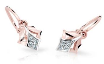 Cutie Jewellery Dětské náušnice z růžového zlata C2220-10-X-4 bílá