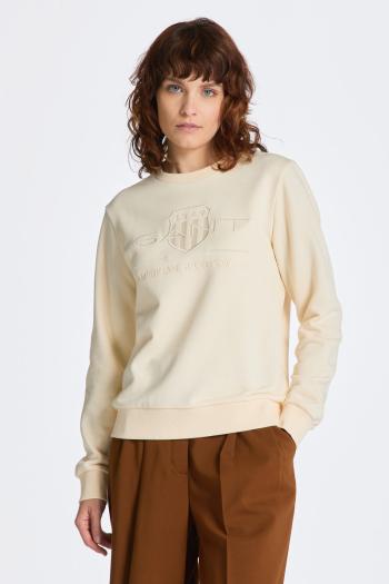 MIKINA GANT REG TONAL SHIELD C-NECK SWEAT LINEN