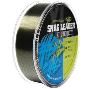 Giants fishing šokový vlasec snag leader xl protect army green 80 m - 0,60 mm 27,3 kg